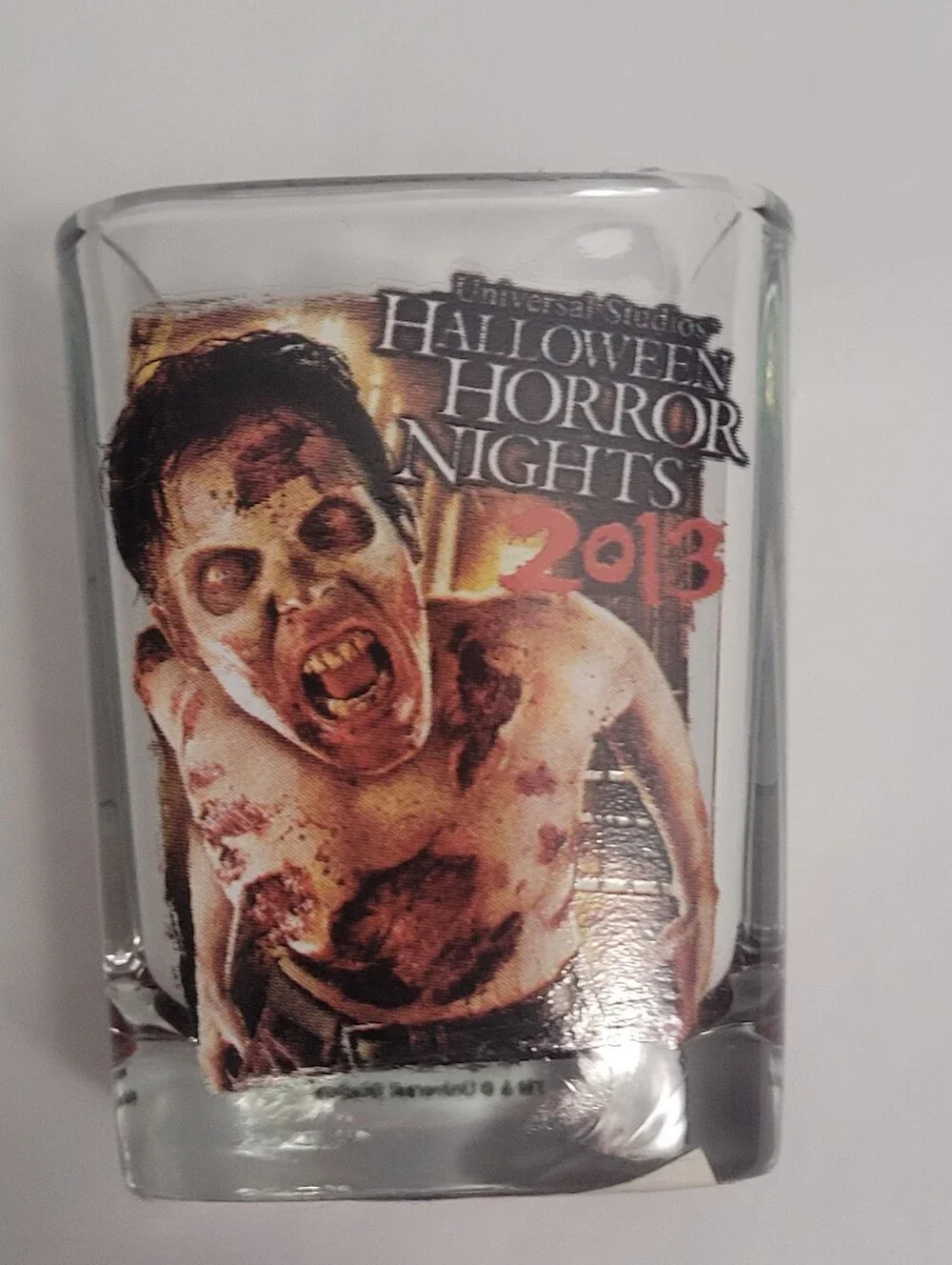 Universal Studios Halloween Horror Nights 2013 Walking Dead Square Shot Glass